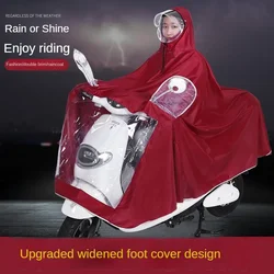 Motorcycle Rider Raincoat Electric Car Raincoat Adult Thickened Poncho Long Full Body Rainproof Double Raincoat