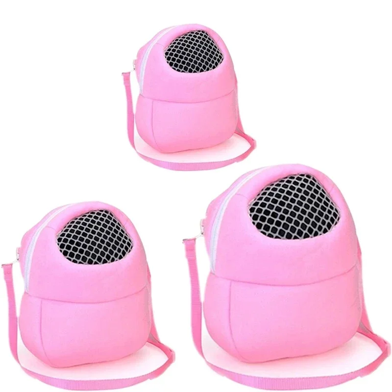 Small Pet Carrier Rabbit Cage Hamster Chinchilla Travel Warm Bags Guinea Pig Carry Pouch Bag Breathable Pet Cage Rat Leash