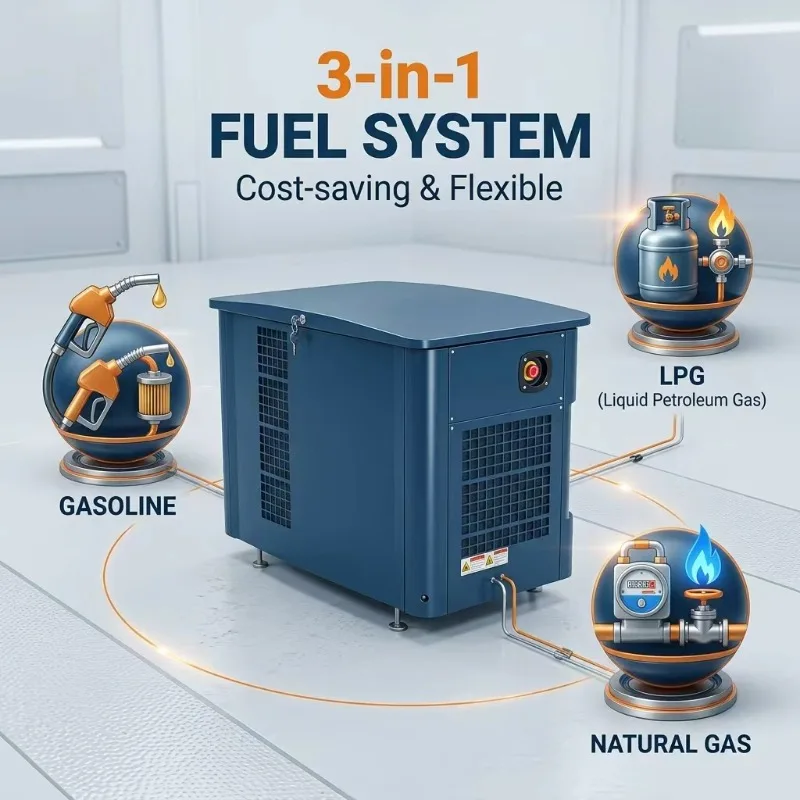 Industrial 15kW Liquid Cooled Generator V-Twin 998cc Power Station for Commercial Backup and Construction Site