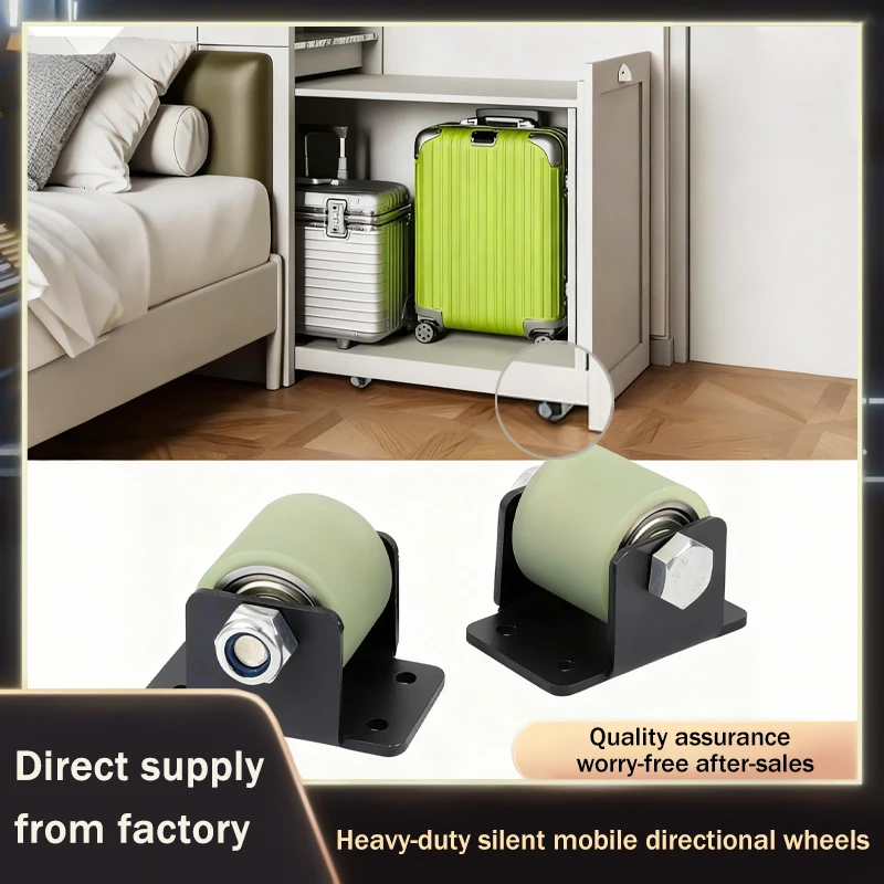 Heavy Duty Silent Nylon Directional Caster Wheels Pulley For Drawer Cabinet Sliding Mobile Smooth Anti Slip Wear Resistant