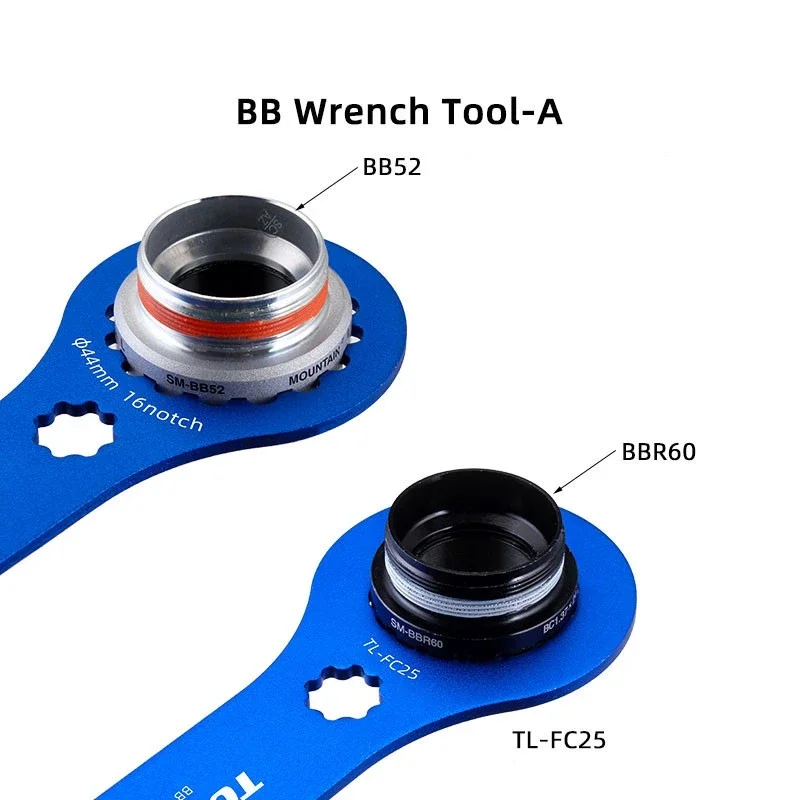 

TOOPRE Bike Bottom Bracket Wrench Aluminum Alloy Iamok Bicycle 44/46mm Removal Tool for BB51/BB52/BB70/MT800/BBR9100/XTR/DUB