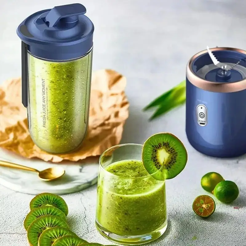 Portable Juicer Cup 6 Blade Blender Bottle Household Fruit Juicer Cup Smoothie Blender USB Rechargeable Juicer Kitchen Tool image 2