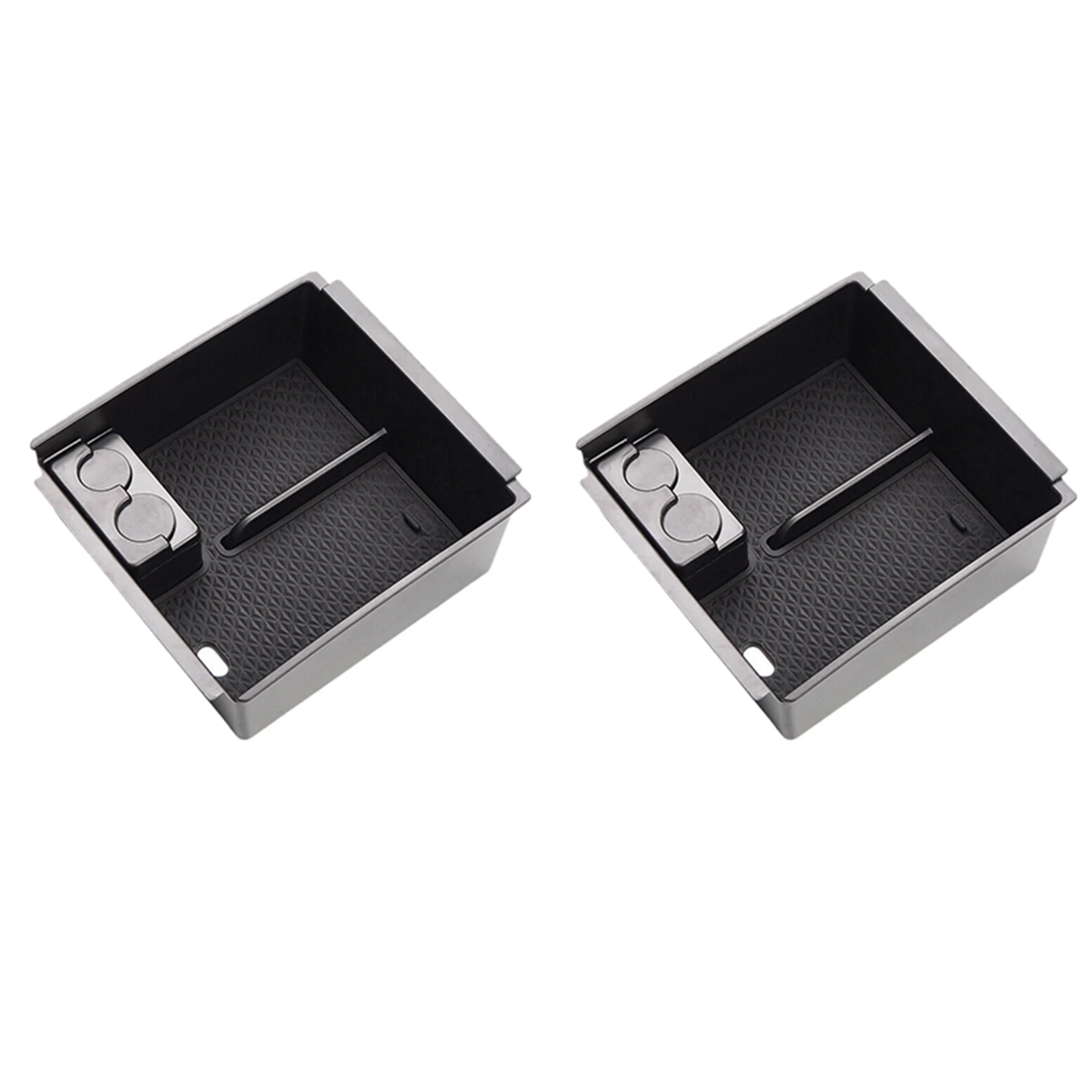 

Authentic 2X Armrest Box Storage For Isuzu D-MAX MU-X 2012 - 2019 DMAX MUX Tidying Box BLACK