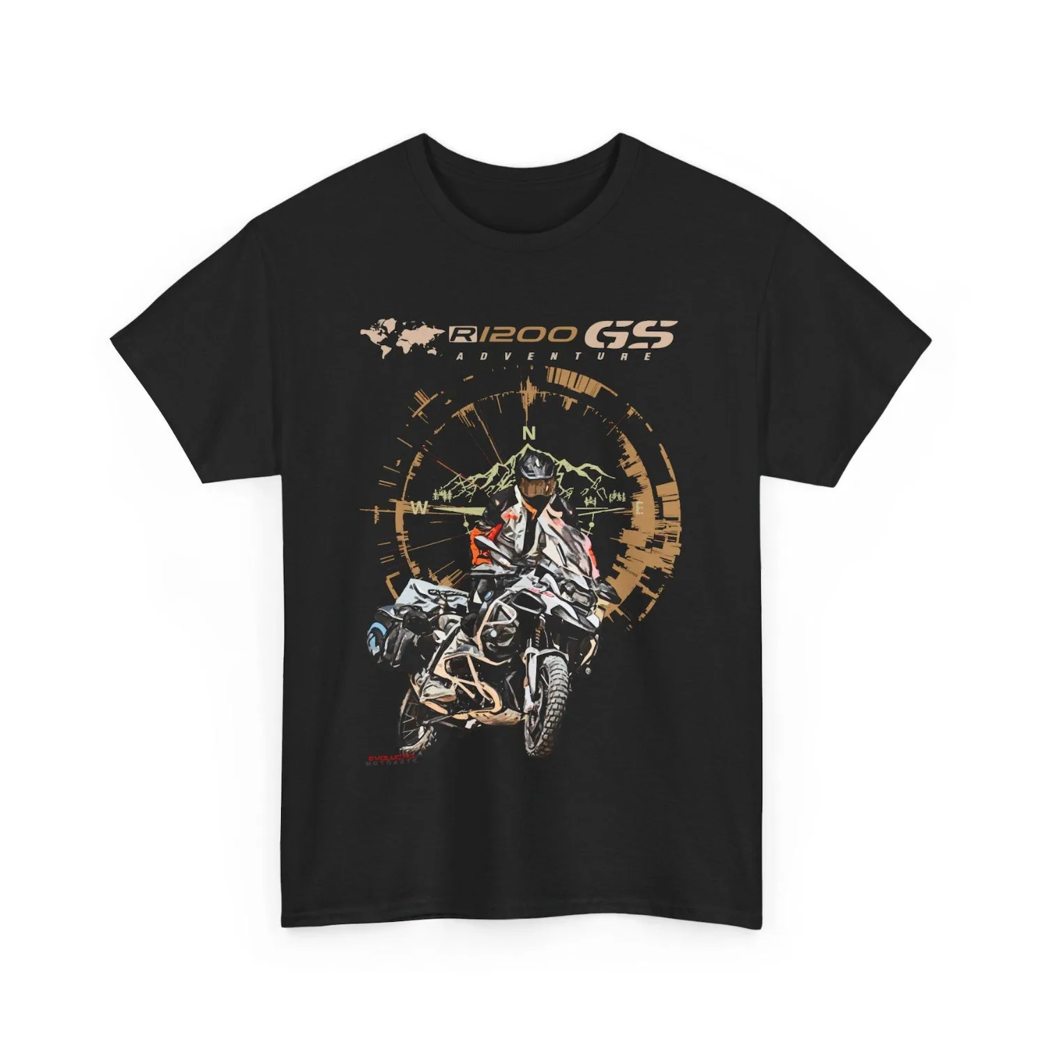 32@EY B.MW R 1200 GS T Shirt The Original Adventure Icon Motorcycle Tee Boxer Engine Rider Top