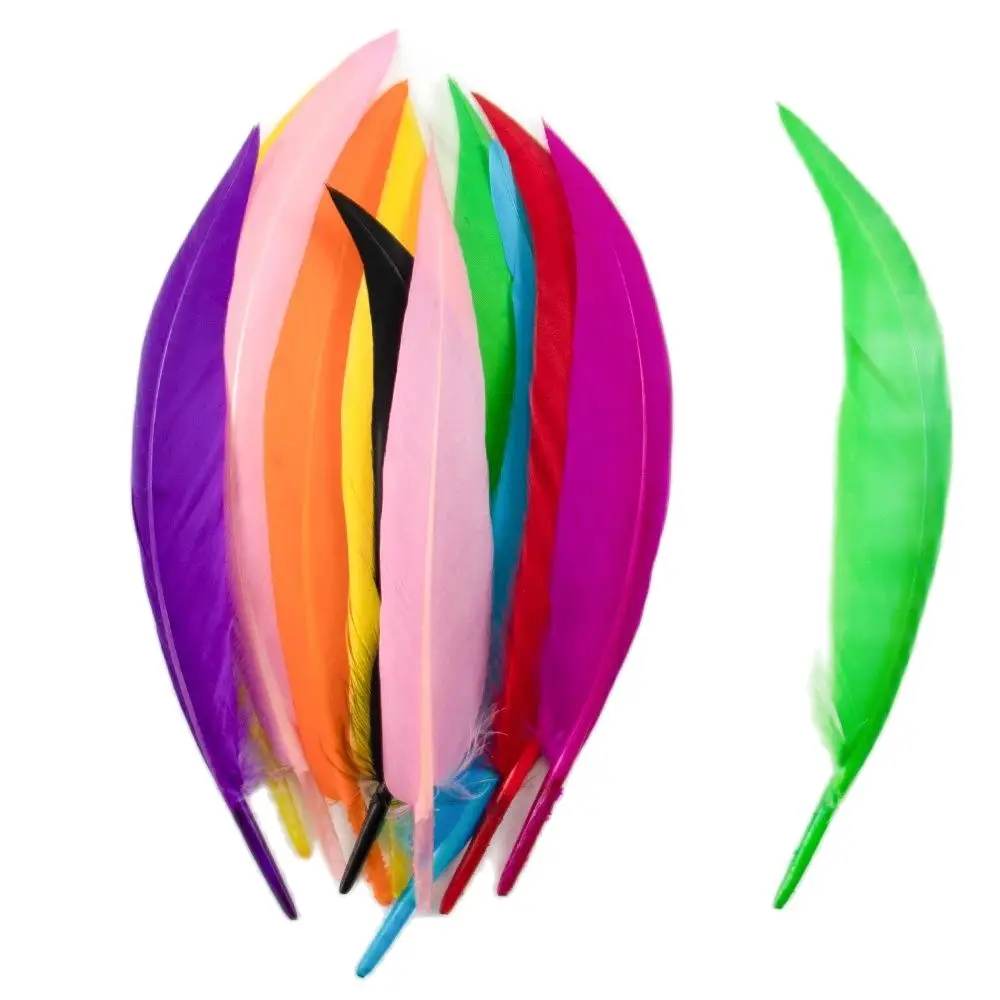 50PCS Dyed Goose Feathers 10-15cm Multicolor Duck Feather For DIY Headdress Jewelry Making Party Decoration Plumes Crafts