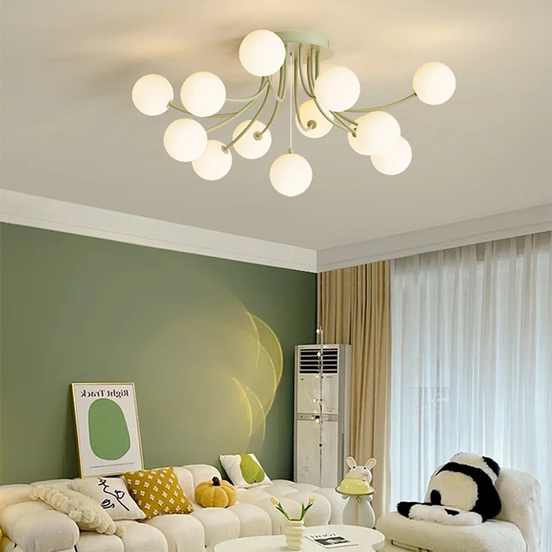 Modern Style LED Chandeliers Creative Ball Bedroom Chandelier Light for Living Room Hall Household Ceiling Chandelier Luminaire