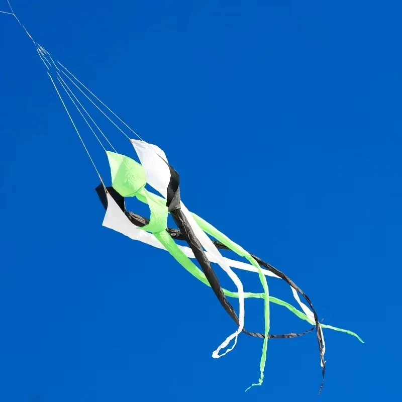 จัดส่งฟรี 400 ซม.Kite windsocks ของเล่นเป่าลม Professional ลม Kites หางพวงมาลัย Kite Electro Shocker paragliding สนุก