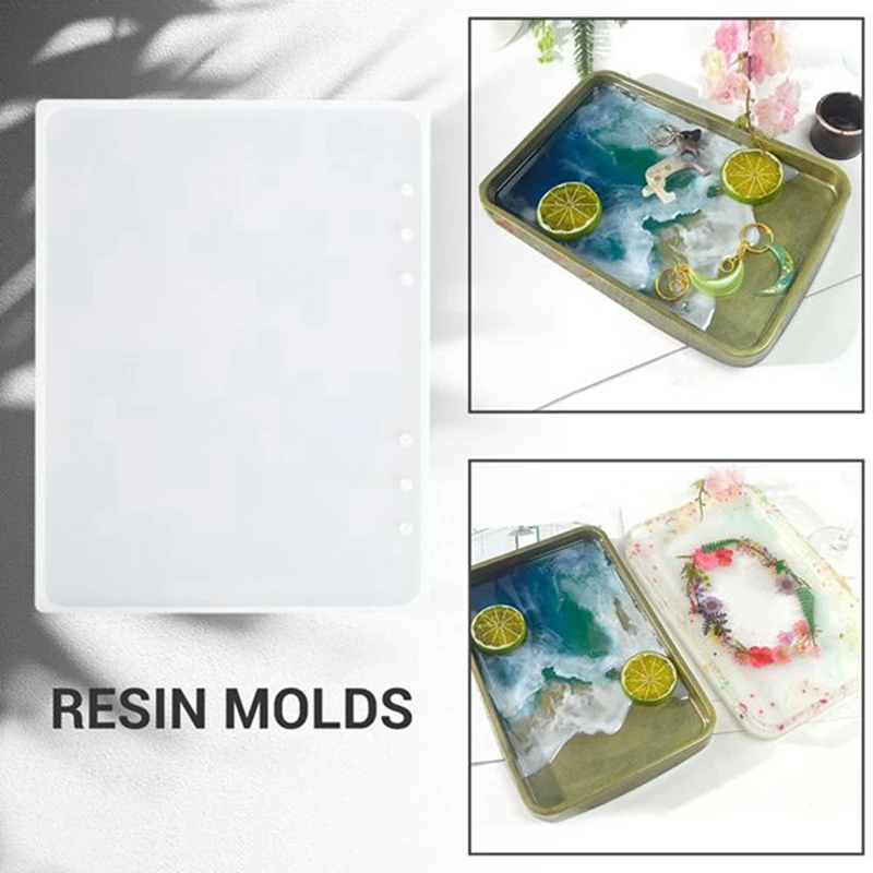 A5 A6 A7 Notebook Cover Resin Mold DIY UV Epoxy Silicone Molds Transparent Book Gift Resin Casting Molds Resin Craft Durable