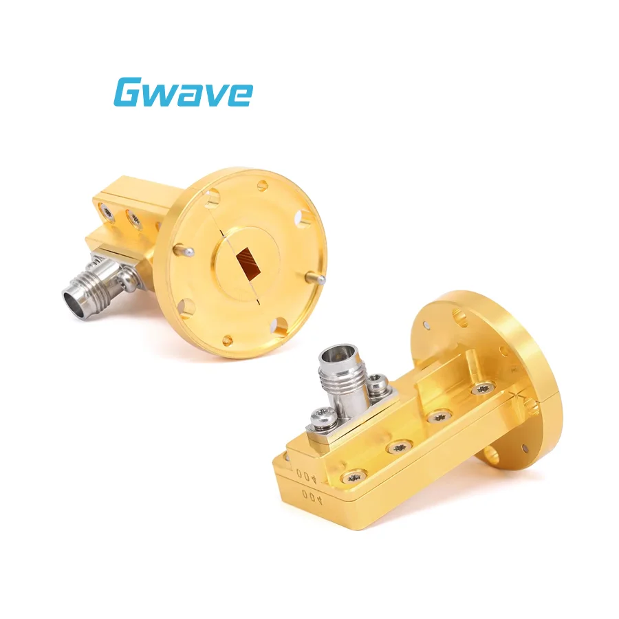 

Golden seller WR-19 to 2.4mm Female Right Angle Waveguide Adapters with UG-383/U Flange 39.2-52GHz Coax Telecom Parts