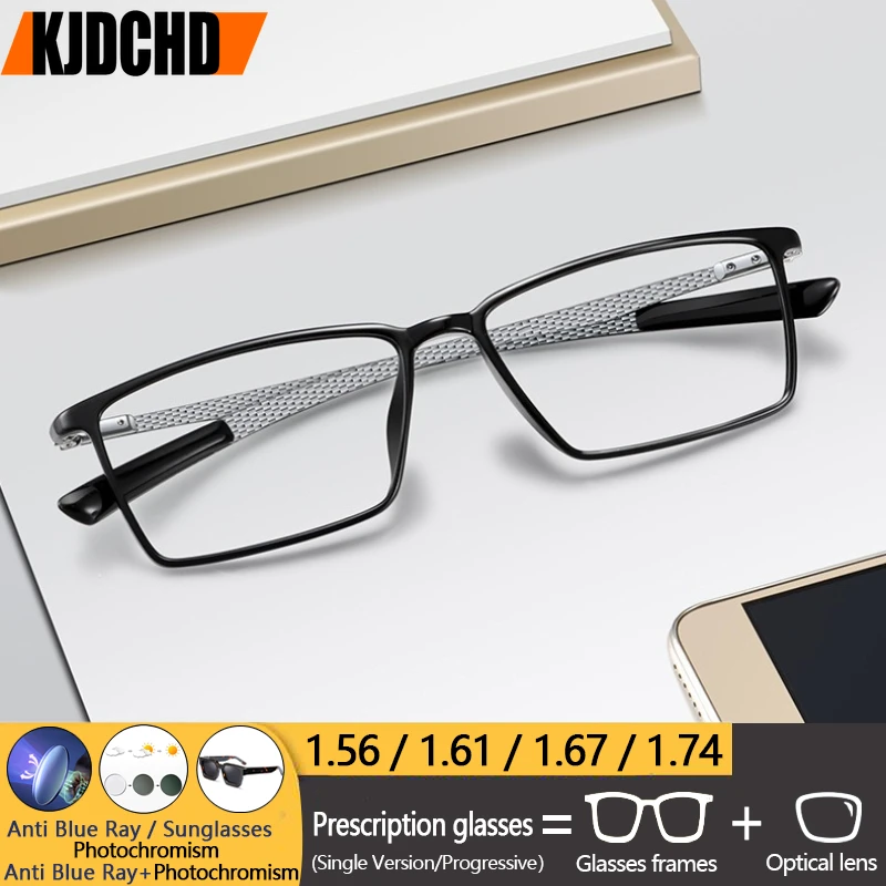 

Очки KJDCHD TR90+ из углеродного волокна с фотохромными линзами для коррекции зрения, для бега, с антибликовым покрытием, прогрессивные для чтения