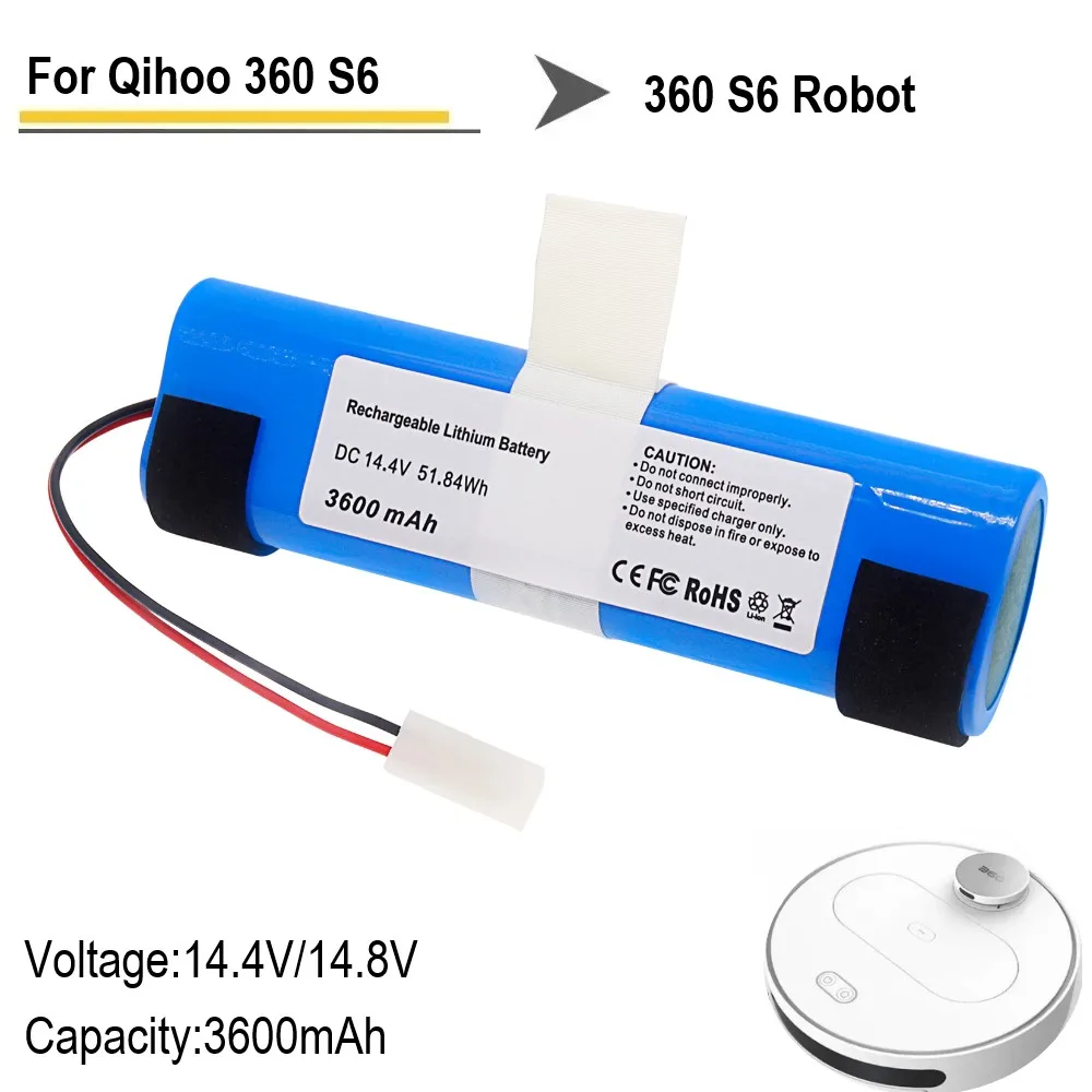 

S6 14.4V 14.8V 100% New Original Battery Pack Used for The Qihoo 360 S6 Robot Vacuum Cleaner of Components