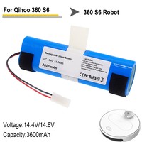 3600mAh 14.4V 14.8V Vacuum Replacement Battery for The Qihoo 360 S6 360S6  Robot Vacuum Cleaner of Components INR18650M26-4S1P
