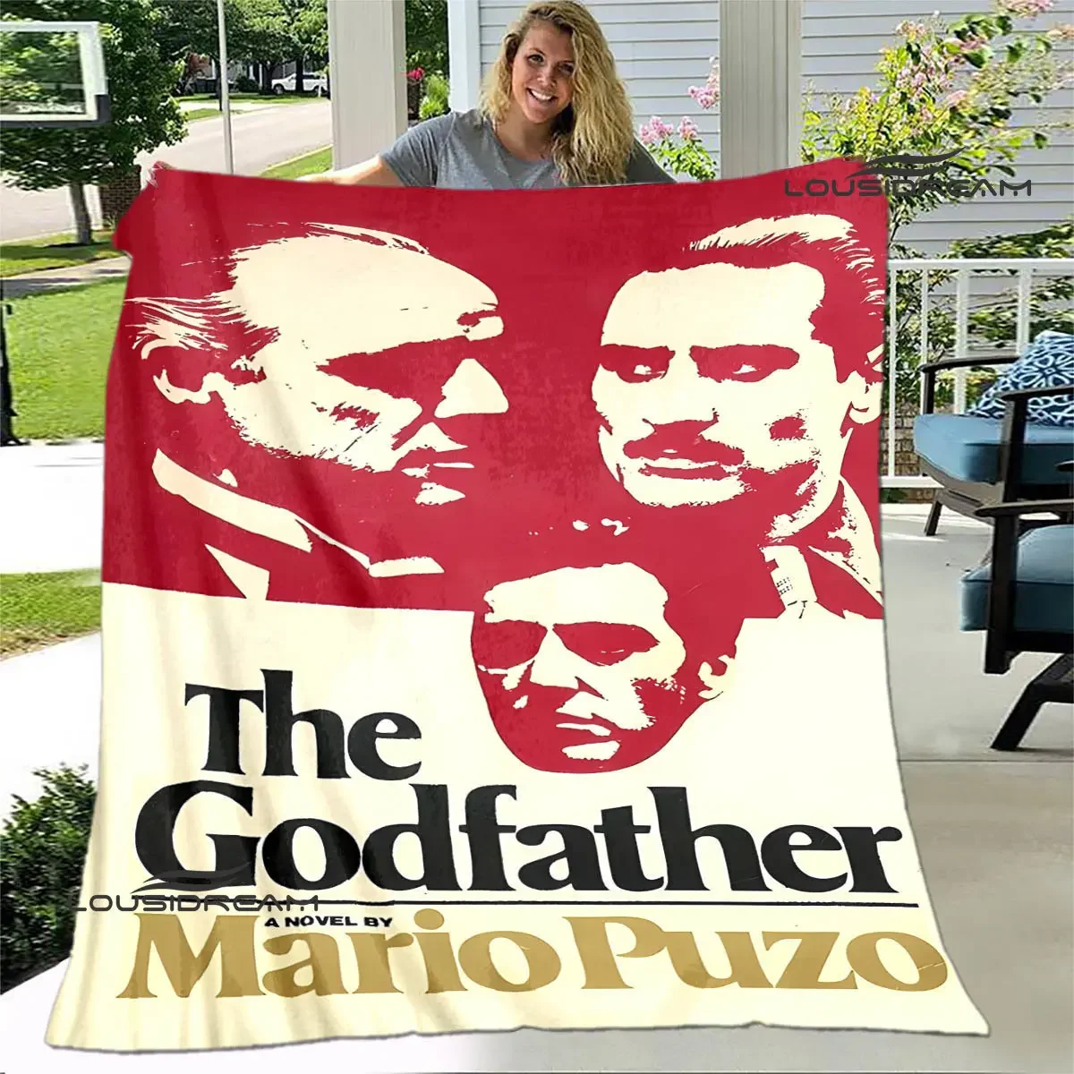 The Godfather Retro Printed Blankets Fashion Warm Flange Blanket Soft And Comfortable Blanket Bed Linings Birthday Gift