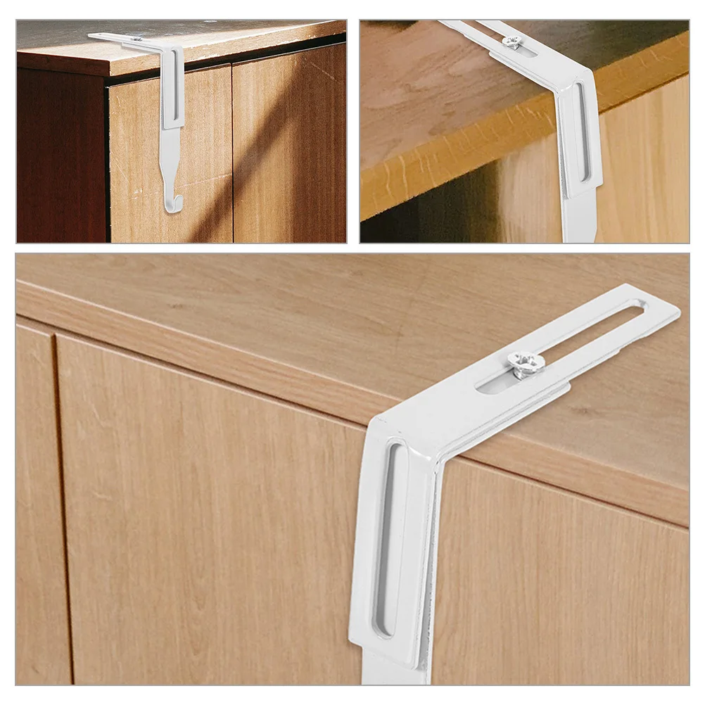 

2pcs Black Cabinet Hooks Adjustable over Door Clothes Hanger Cabinet Hooks For Coats Storage Home Hook Hat Rack