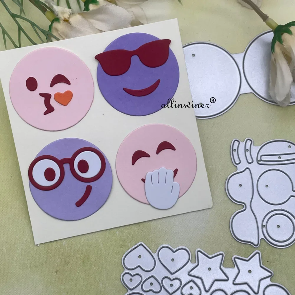 Smiling face decoration DIY Craft Metal Cutting Die Scrapbook Embossed Paper Card Album Craft Template Stencil Dies