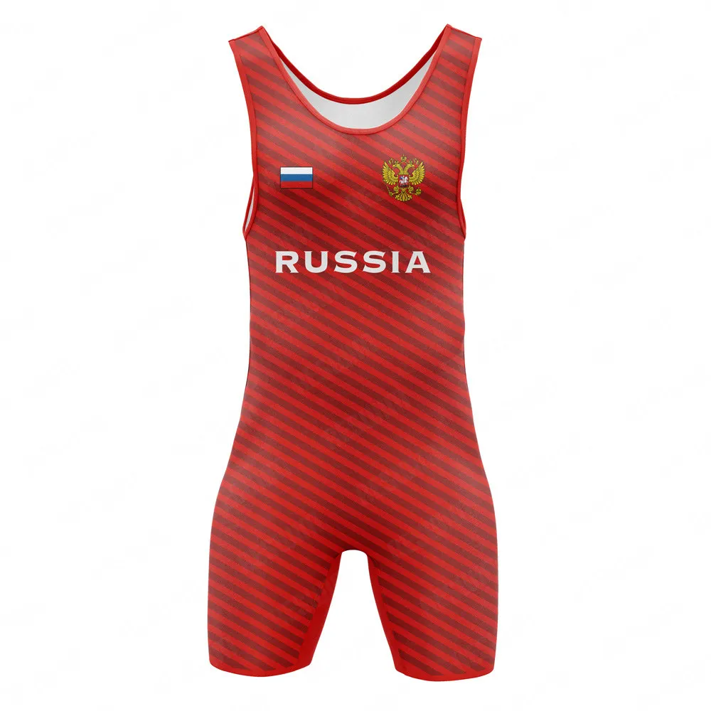 Israel Wrestling Singlets Suit Men's Fitness One Piece Sleeveless Leotard Skinsuit Outfit Sports Triathlon PowerLifting Bodysuit image 5