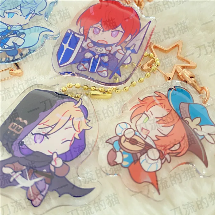 Anime Ensemble Stars Sakasaki Natsume Shinkai Kanata Itsuki Shu Acrylic Keychain Bag Pendant Toy Keyring Cosplay Collection