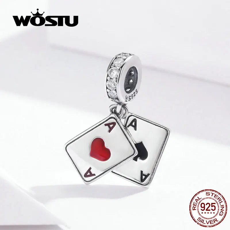 WOSTU 925 Sterling Silver Beads Note Book Charms Fit Original Bracelet Pendant DIY Necklace Fashion Jewelry Gift For Women