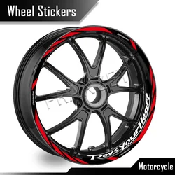 For YAMAHA R6 R3 FZ6 R1 MT 07 MT 09 XJ6 yzf r125 fz1 Reflective Wheel Sticker Hub Decal Rim Stripe Tape Waterproof Accessories