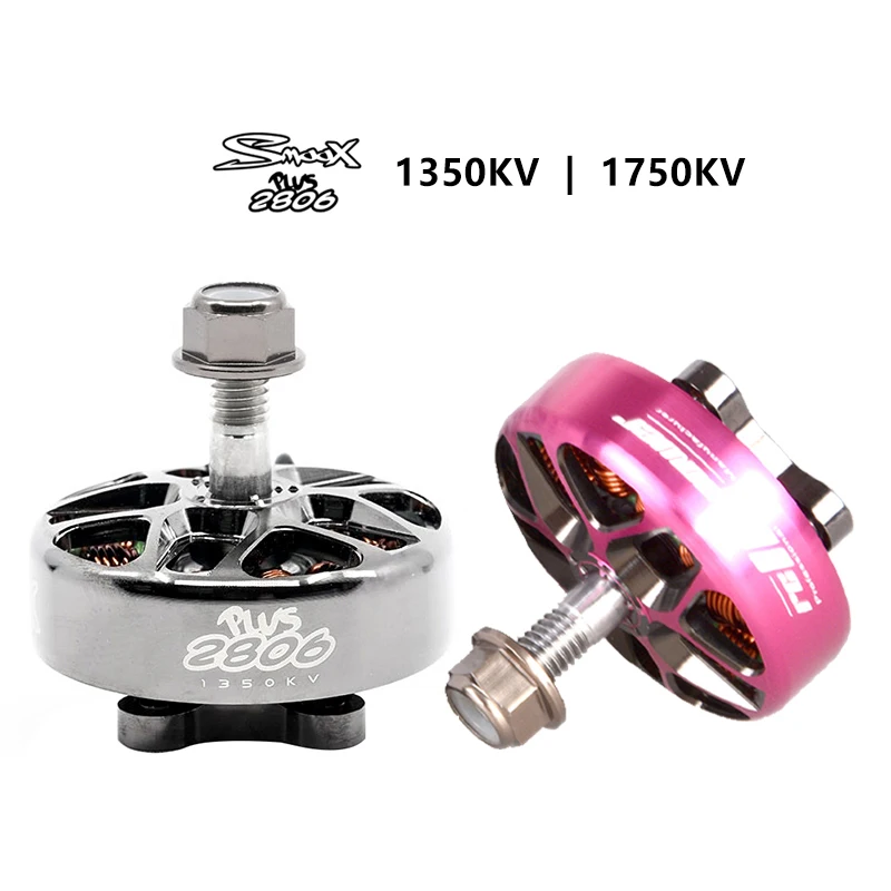 1PC RCINPOWER SmooX 2806 Plus Silnik bezszczotkowy 1350kv 1750kv 7-calowe śmigło Freestyle Daleki zasięg dla części RC FPV Racing Drone