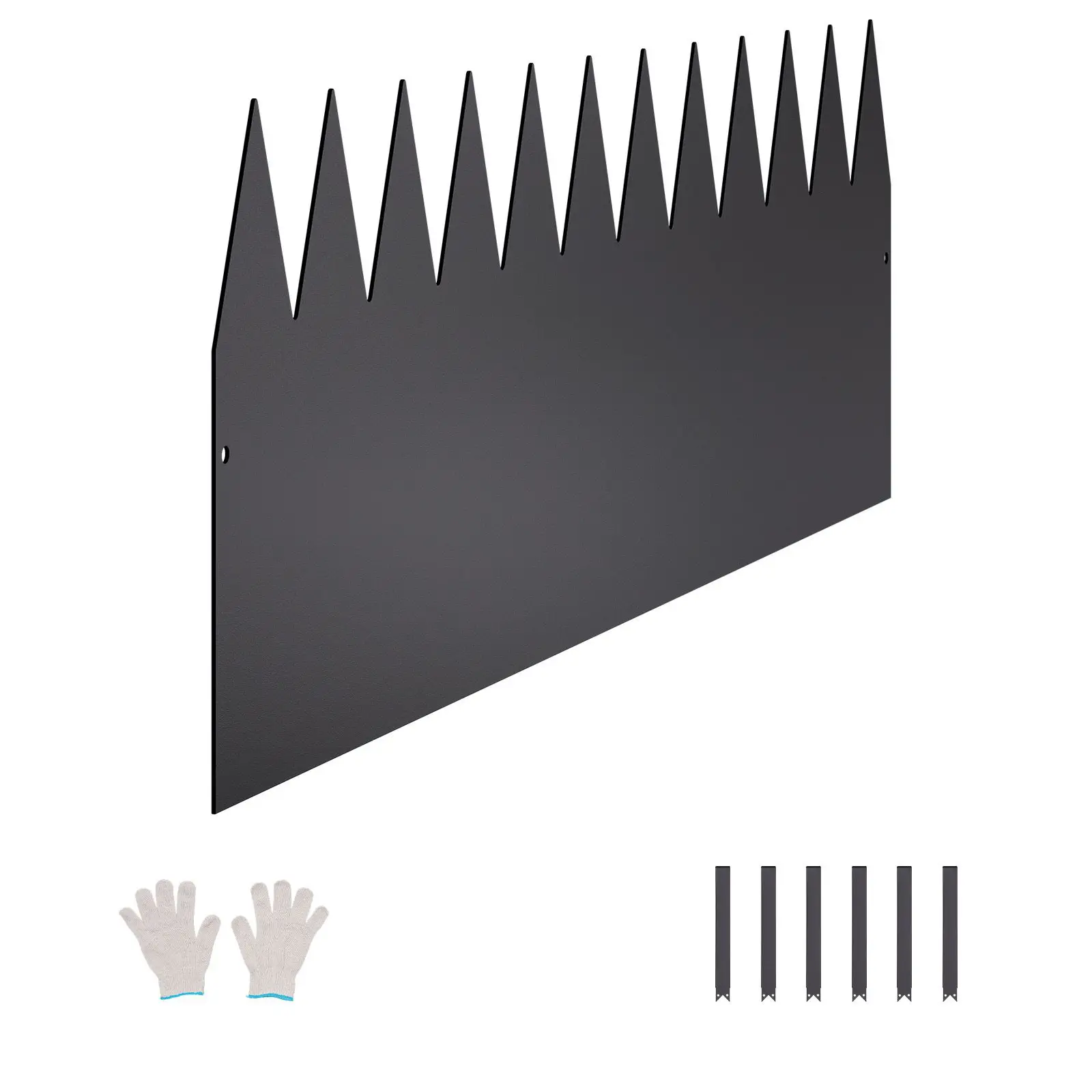 Steel Landscape Edging, 4 Packs 40 x 12 in Rust-Resistant Metal Landscape Edging, Bendable Garden Edging Border, Heavy Duty Lawn Edging, Easy-to-Install, Flower Bed Yard Pathway Divider Black