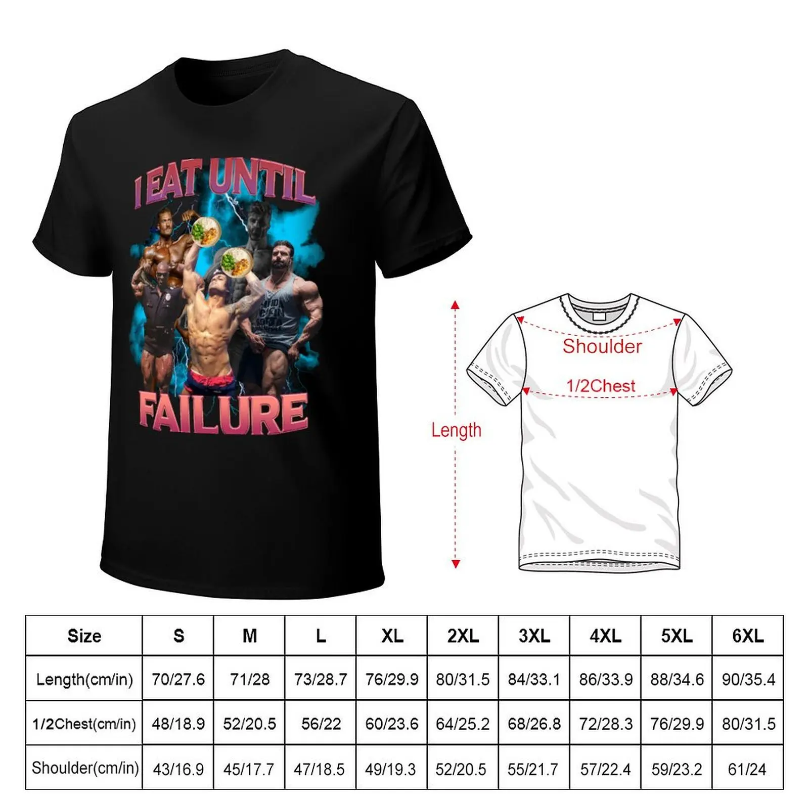 I eat until failure T-Shirt Basic Short Sleeve Cotton Blend T-Shirt