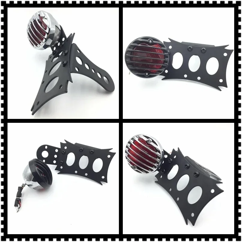 

License Bracket & Tail Light Integrated for Harley Davidson Touring Bobber Chopper Suzuki Honda Motorcycle Parts