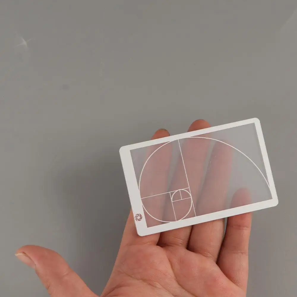 Sketch Artist Transparent Viewfinder Ruler Composition Drawing Golden Ratio Ruler Clear Acrylic Fibonacci Viewer Art Tool