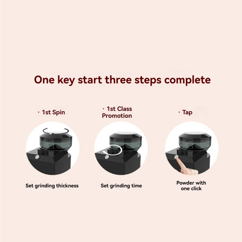 L65A-US Plug Electric Burr Coffee Grinder With Adjustable 28 Grind Settings For Up To 12 Cups