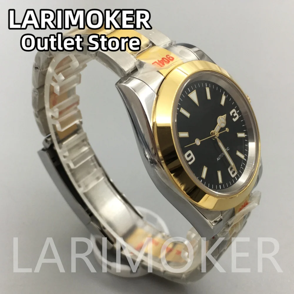 LARIMOKER 36mm/39mm Men\'s Mechanical Watch NH35 PT5000 Movement Sapphire glass gold steel two-tone gold waterproof watch