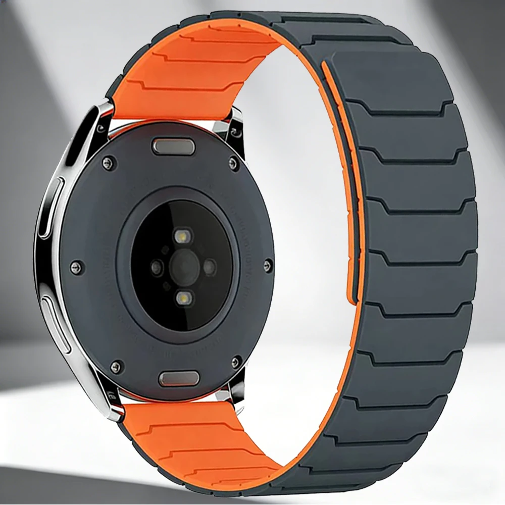 20mm 22mm Magnetic Breathable Silicone Strap For Huawei Watch GT Runner 2 GT6-5-4 Bracelet Amazfit Active 3 Bip 6 Max Balance 3