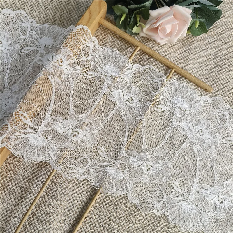 E6126 18.5cm wide DIY white lace accessory high-end wide skirt lace fabric edge hem fabric accessories