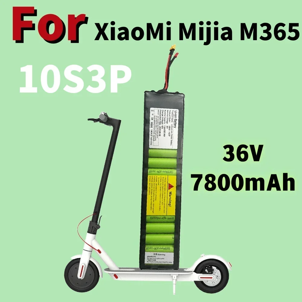 For Xiaomi M365 Electric Scooter 36V 7800mAh Li-ion Battery Pack Built-in BMS Protection Long-Lasting Range Without communica