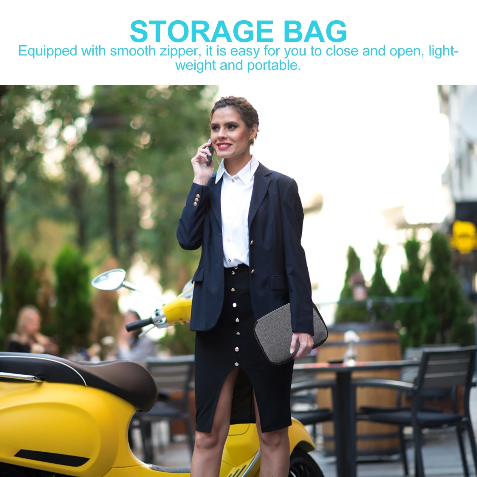 

Lightweight Durable Watch Strap Storage Bag With Smooth Zipper For Cables Earphones Travel Business Desk Organizer Pouch