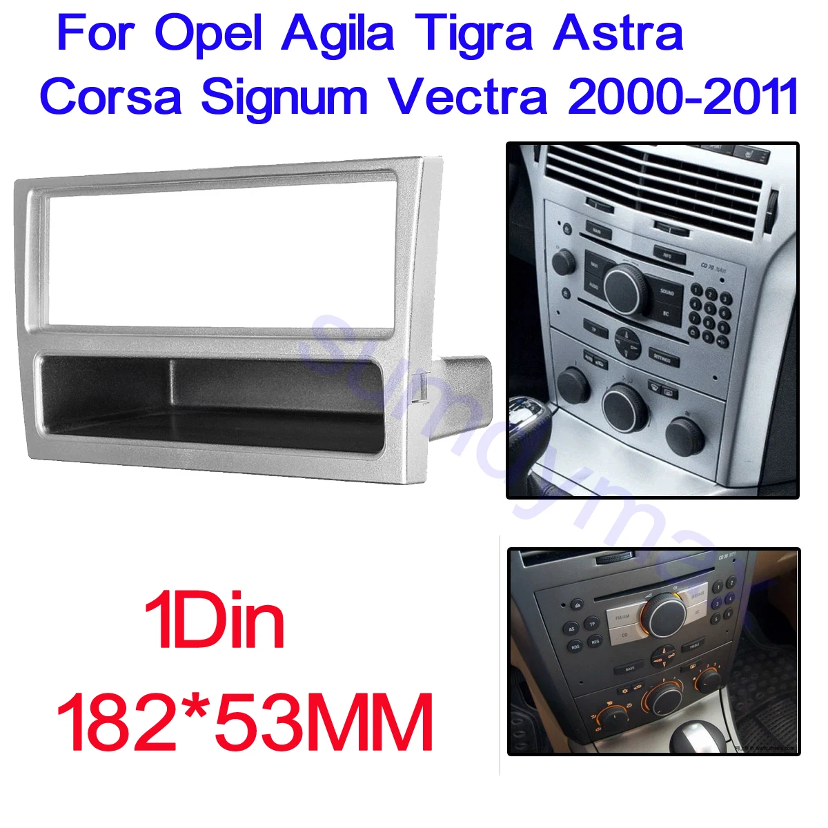 

1Din Car Fascia Radio Panel for Opel Agila Tigra Astra Corsa Signum Vectra Dash Kit Install Facia Plate Cover Adapter Bezel Trim