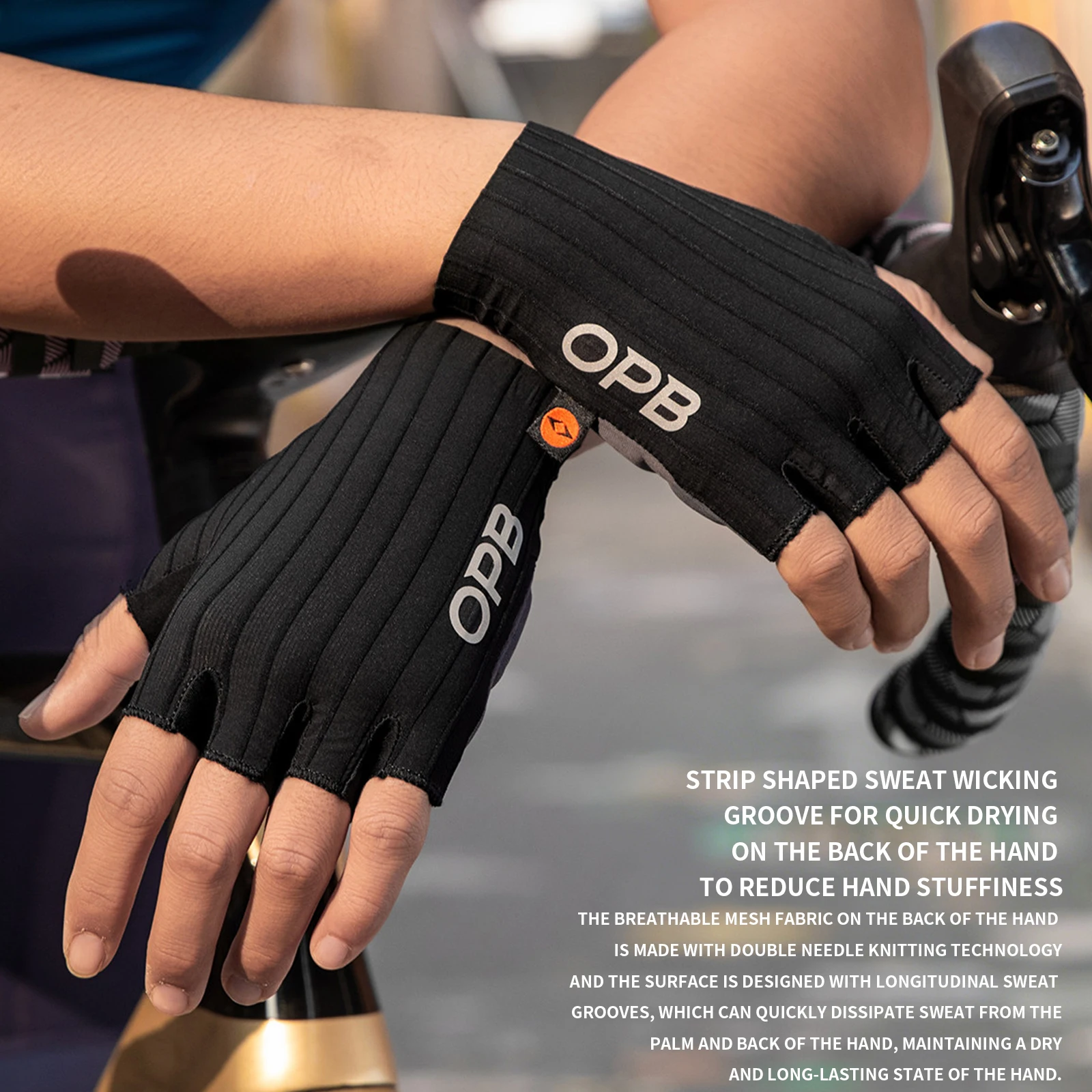TOSUOD Halbfinger-Fahrradhandschuhe Stoßdämpfende Atmungsaktive Rutschfeste Fahrradhandschuhe Sommer-Trainingshandschuhe – Detail 8