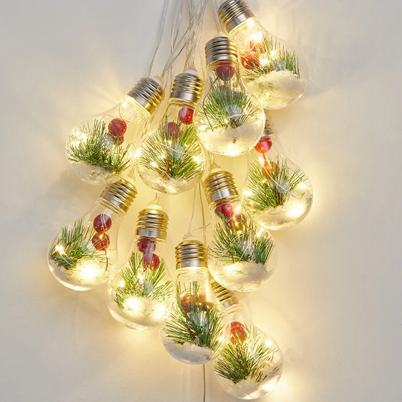 4M 10Bulbs LED Light String Fairy Battery Powered For Home Bedroom Living Room Wedding Party New Year Christmas Tree Decoration