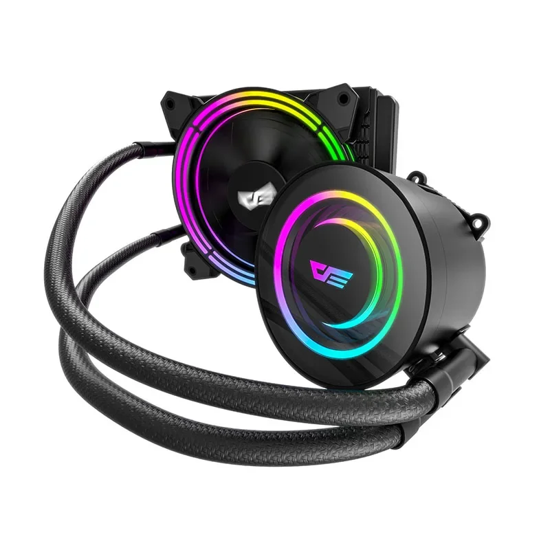 Darkflash Cool Design Computer Water Cooling Gaming Case Liquid CPU Cooler Kit PC Cooling Fan with RGB Gpu Fans