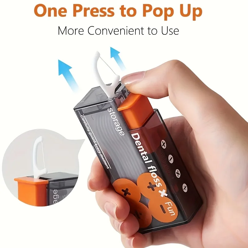 10Pcs Disposable Dental Floss Portable Pop-up Dispenser Box Unscented Floss Stick Travel Oral Care Accessories ﻿