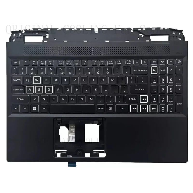 R+  For Acer Nitro 5 AN515-58 AN515-46 N22C1 Palmrest w/Backlit Keyboard &White Keys