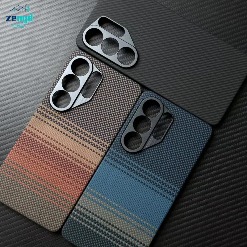 

Магнитный чехол для Samsung Galaxy S26 Ultra - тонкий противоударный защитный чехол из кевларового арамидного волокна, совместимый с беспроводной зарядкой