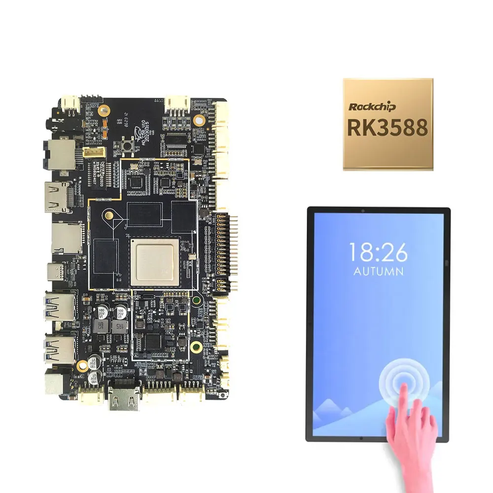 Przemysłowa inteligentna płyta główna Rockchip RK3588 z Androidem 12, tablica do wyświetlania cyfrowego z LTE 5G WiFi LAN HD 6.0 NPU