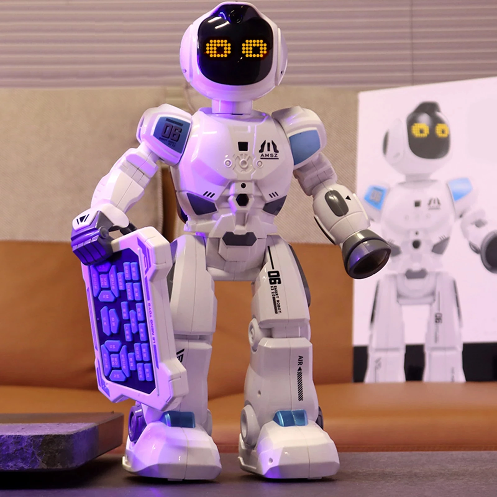 New Remote Control Robot Large-Capacity Battery Intelligent Programming Singing And Dancing Touch Function With LED Light