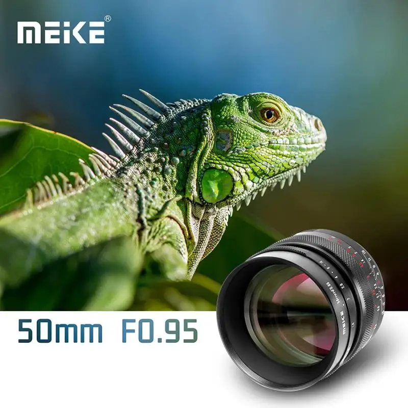 Meike 50mm F0.95 APS-C Manuelles Fokusobjektiv Kompatibel mit Sony E/Fuji X/M43/Canon EF-M/Nikon Z Mount Kameras