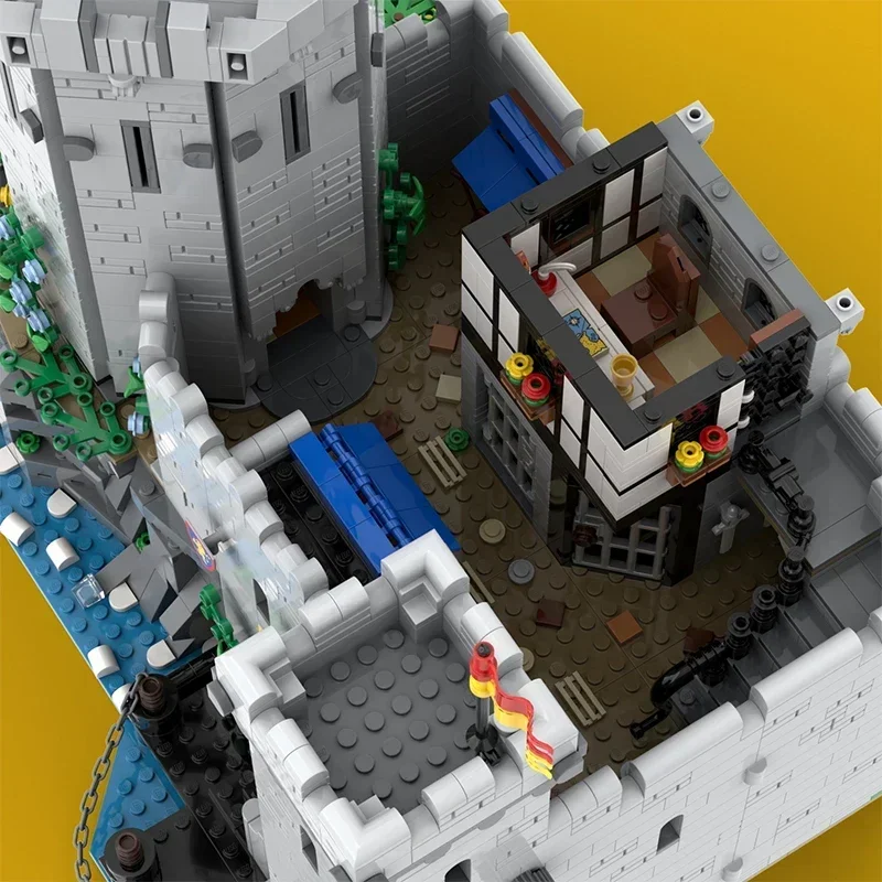 Modelo Medieval Moc, bloques de construcción, faro, Castillo de guerrero León, tecnología, bloque Modular, regalo, juguete de Navidad, conjunto DIY de montaje