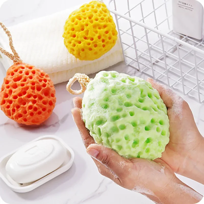 1pc spugna morbida per doccia per il bagno Scrubber per il corpo massaggiatore esfoliante bagno palline a bolle panno per il lavaggio cura della