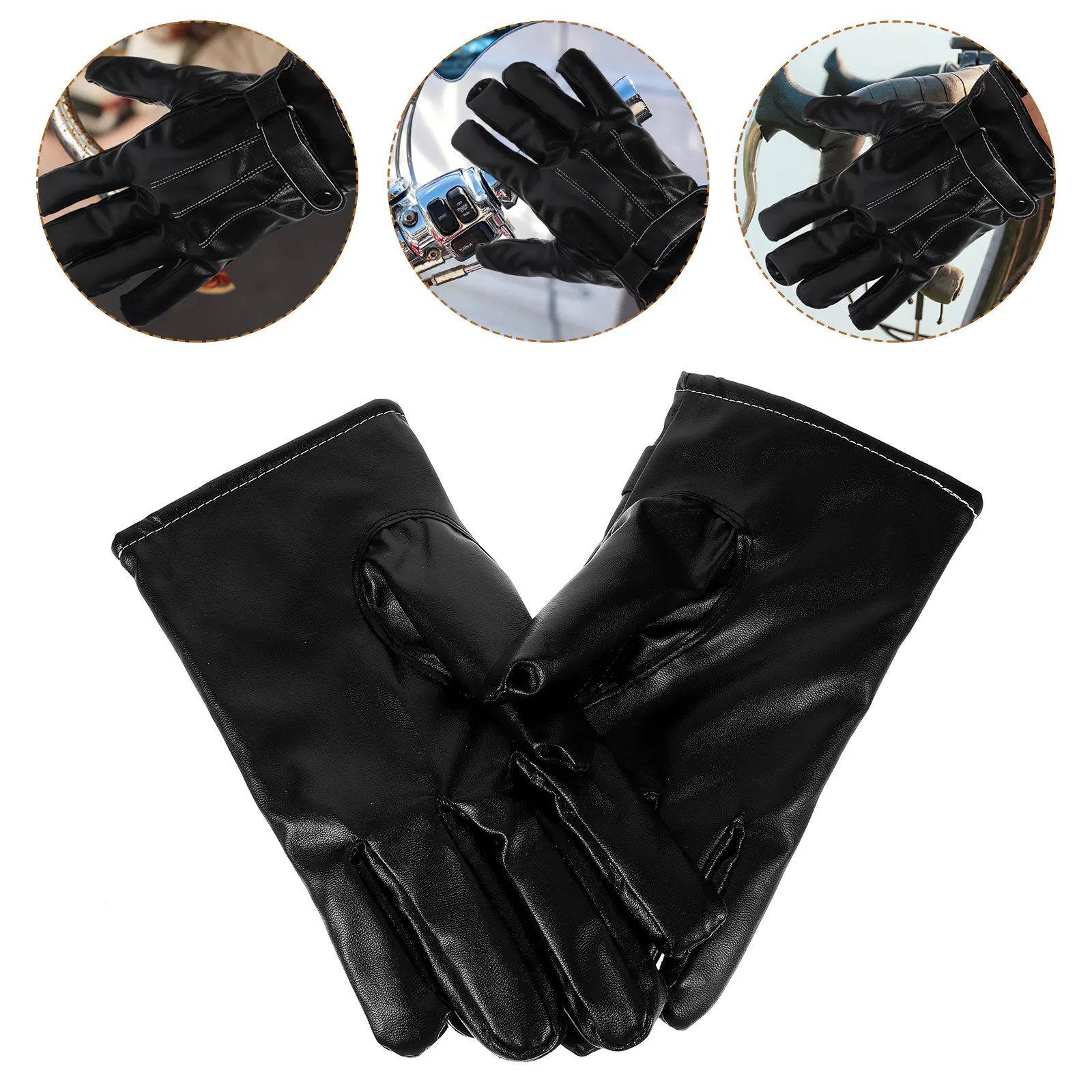 

1 пара утолщенных теплых перчаток для мужчин и женщин, ветрозащитные зимние перчатки для езды на мотоцикле, велоспорта, занятий спортом на открытом воздухе, фитнеса, рыбалки