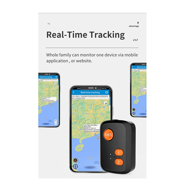 GPS + Beidou Tracker RF-V51 WIFI Compatible With 4G LTE/3G WCDMA/2G GSM SOS Alarm Two-Way Voice Tracking Waterproof