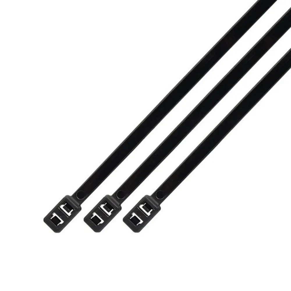 100Pcs Outdoor Zip Tie Electrical Wire ties Double Flex Fasten Loop Tie Band Cable Ties
