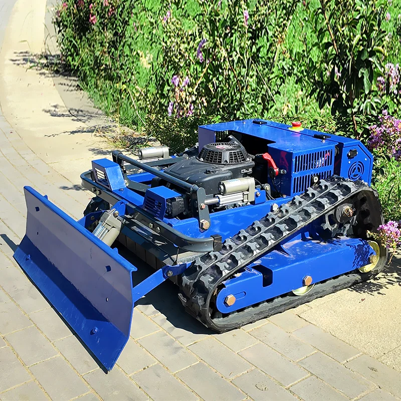 맞춤형 대형 디젤 소형 로봇 잔디깎이 절단 폭 550MM 원격 제어 크롤러 잔디깎이 플레일 모어